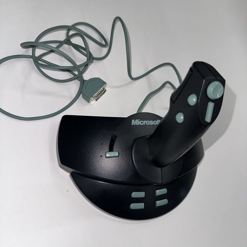 Microsoft SideWinder 3D Pro Joystick - Vintage PC Gaming Controller Black